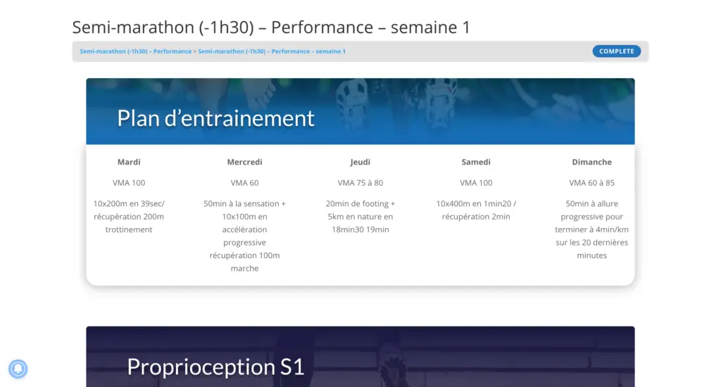 Semimarathon 1h30 Performance Coaching triathlon Vos entrainements